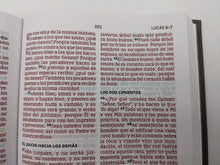 Cargar imagen en el visor de la galería, Biblia NBLA Letra Grande Tamaño Compacto Tapa Dura Tela Gris Letra Roja
