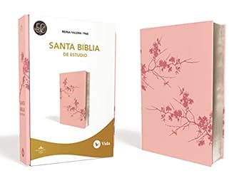 Biblia RVR 1960 de Estudio Serie 50 Piel dos Tonos Rosado