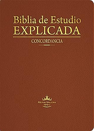 Biblia de Estudio - RVR60 - Explicada - con Índice - Símil Piel - Marrón