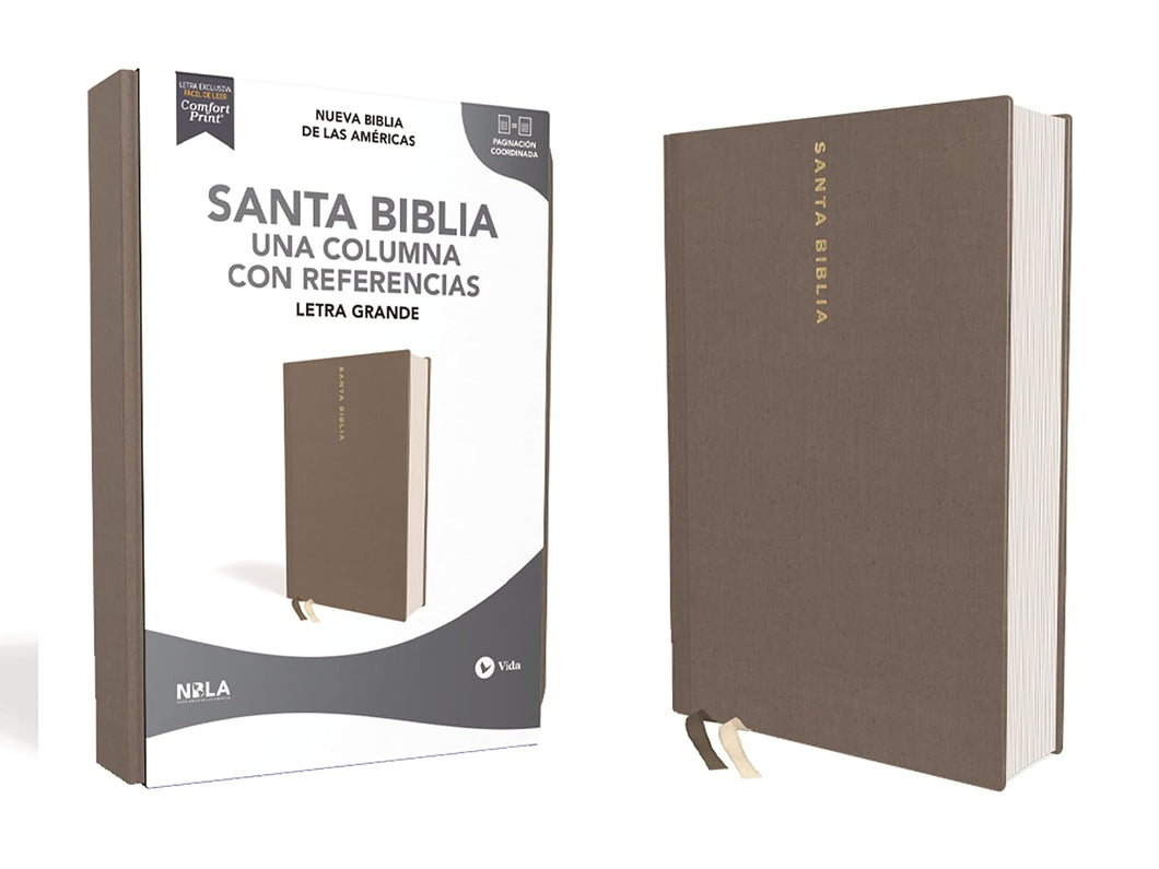 Biblia NBLA - Letra Grande - Pasta Dura - Tela Gris