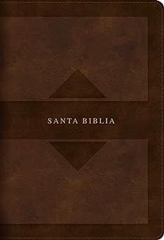 Biblia RVR60 - Tierra Santa - Letra Grande - Tamaño Manual - Símil Piel Café
