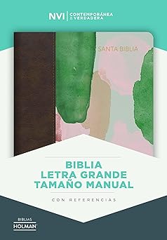Biblia NVI - Letra Grande - Tamaño Manual - Símil Piel Multicolor