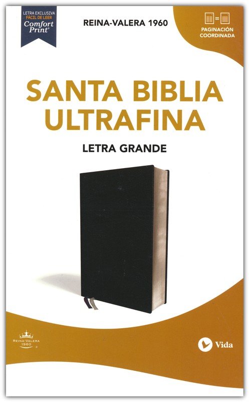 Biblia RVR60 - Letra Grande - Ultrafina - Símil Piel Negra