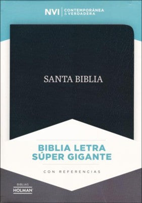 Biblia NVI - Letra Súper Gigante - Piel Fabricada Negro - con Índice