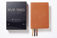 Cargar imagen en el visor de la galería, Biblia RVR60 - Letra Gigante - Colección Premier - Piel Genuina de Cabra - Caramelo
