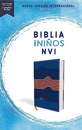 Biblia NVI - Texto Revisado 2022 -Niños- Símil Piel Azul Marino - Novedad