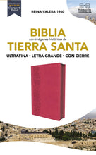 Cargar imagen en el visor de la galería, Biblia RVR60 - Tierra Santa - Letra Grande - Símil Piel Fucsia - Con Cierre
