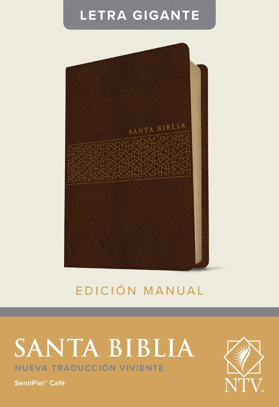 Biblia NTV Letra Gigante Tamaño Manual Piel Café