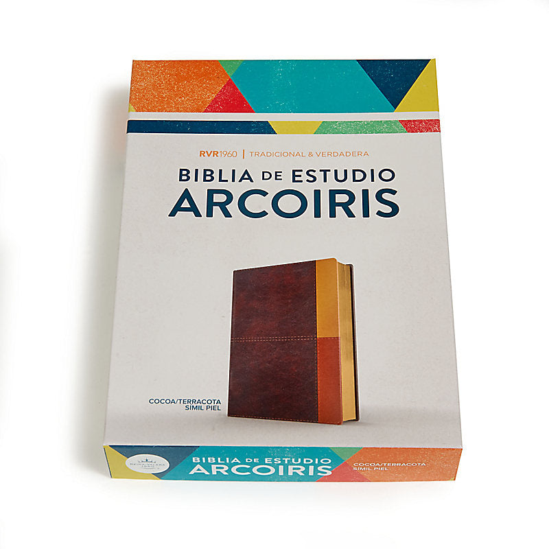 Biblia RVR 1960 de Estudio Arco Iris Símil Piel Cocoa Terracota