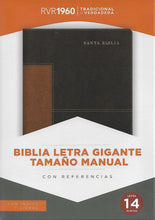 Cargar imagen en el visor de la galería, Biblia RVR60 - Letra Gigante - Símil Piel Caoba - con Cierre e Índice
