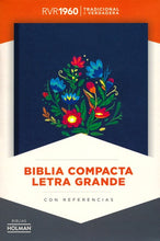 Cargar imagen en el visor de la galería, Biblia RVR60 Compacta Letra Grande, Bordado Sobre Tela con Índice

