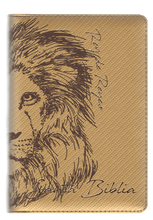 Cargar imagen en el visor de la galería, Biblia RVR60 - Letra Grande - León - Símil Piel Dorado
