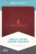 Cargar imagen en el visor de la galería, Biblia NVI - Letra Súper Gigante - Símil Piel Marrón - con Índice
