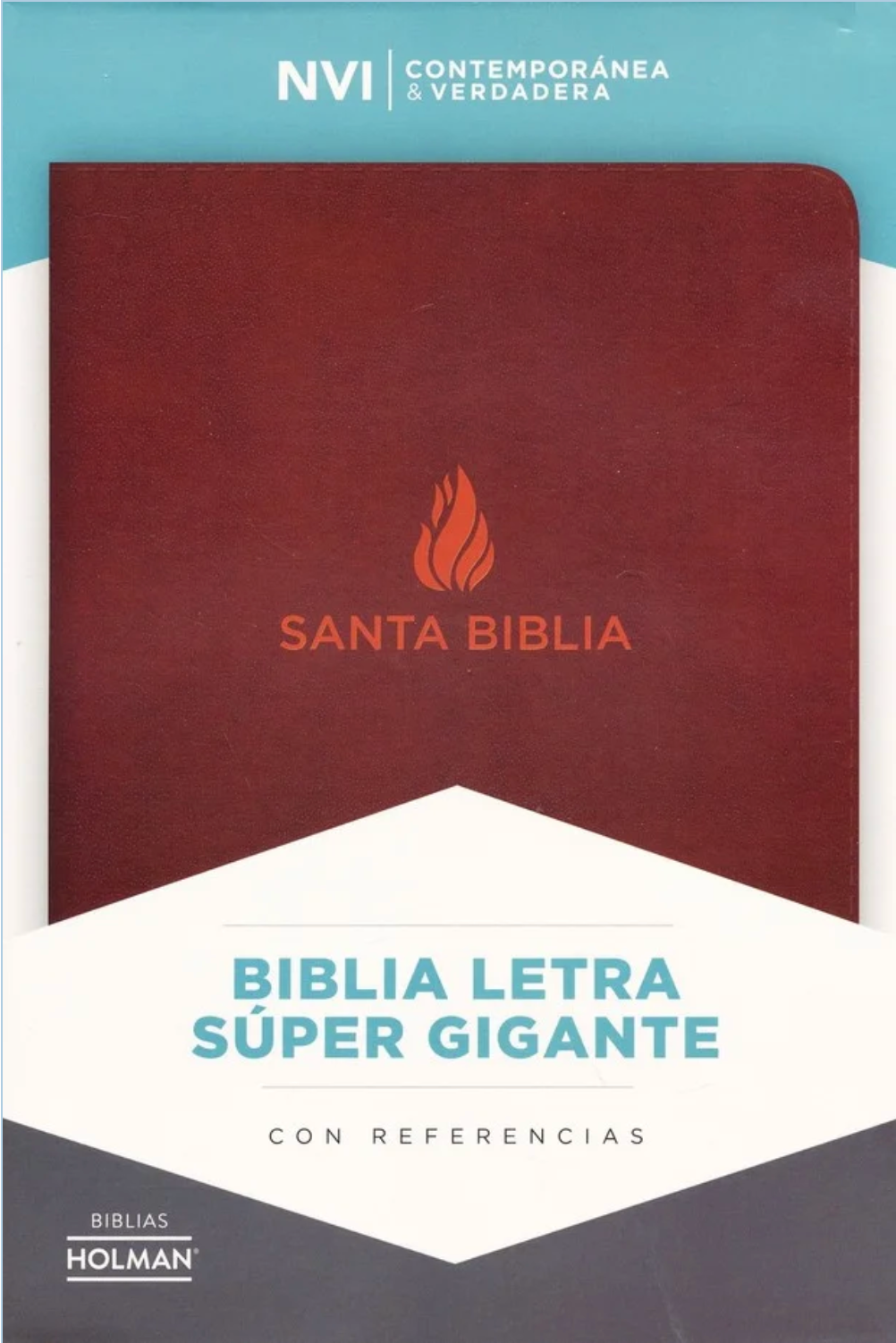 Biblia NVI - Letra Súper Gigante - Símil Piel Marrón - con Índice