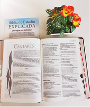 Cargar imagen en el visor de la galería, Biblia RVR 1960 de Estudio Explicada Piel Azul Índice Concordancia
