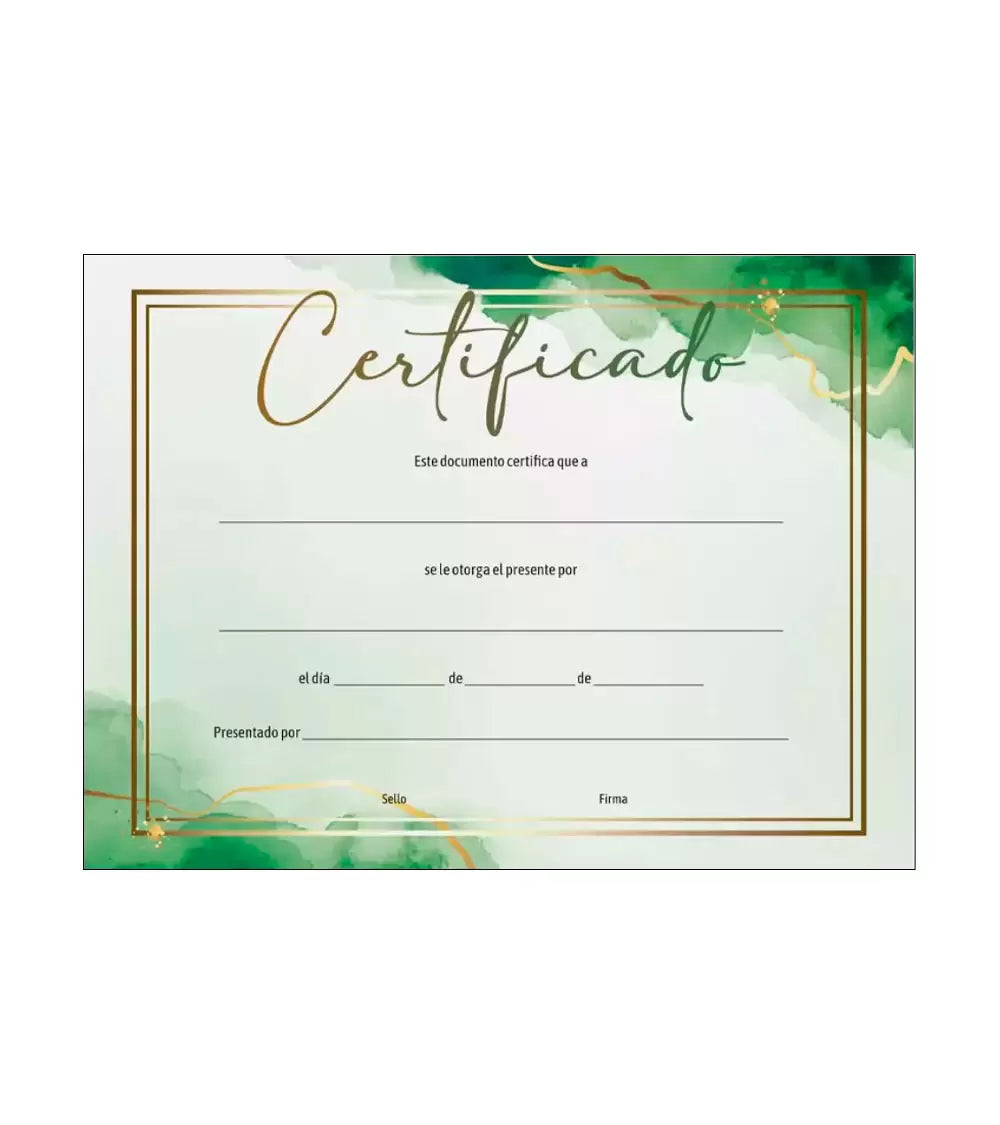 Certificado de Toda Ocasión