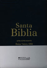 Cargar imagen en el visor de la galería, Biblia RVR 1960 Letra Súper Gigante Negro con Índice y Cierre
