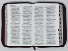 Cargar imagen en el visor de la galería, Biblia RVR 1960 Letra Grande Tamaño Manual Tricolor Guinda Café Rosa Marron - Índice y Cierre
