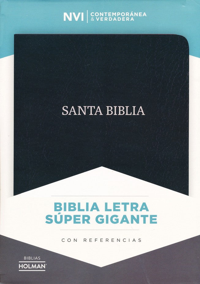 Biblia NVI Letra Súper Gigante Piel Negro