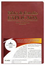 Cargar imagen en el visor de la galería, Biblia de Estudio - RVR60 - Explicada - con Índice - Símil Piel - Marrón
