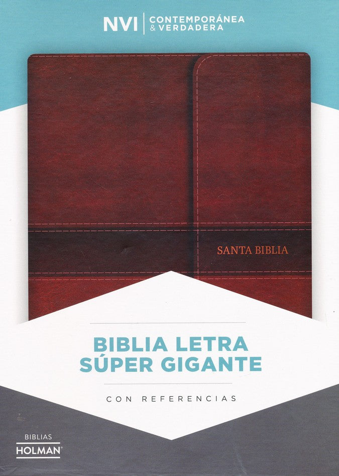 Biblia NVI Letra Súper Gigante - Con Referenca - Símil Piel con Solapa e Imán