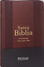 Cargar imagen en el visor de la galería, Biblia RVR 1960 Letra Grande Tamaño Manual Café con Índice y Cierre
