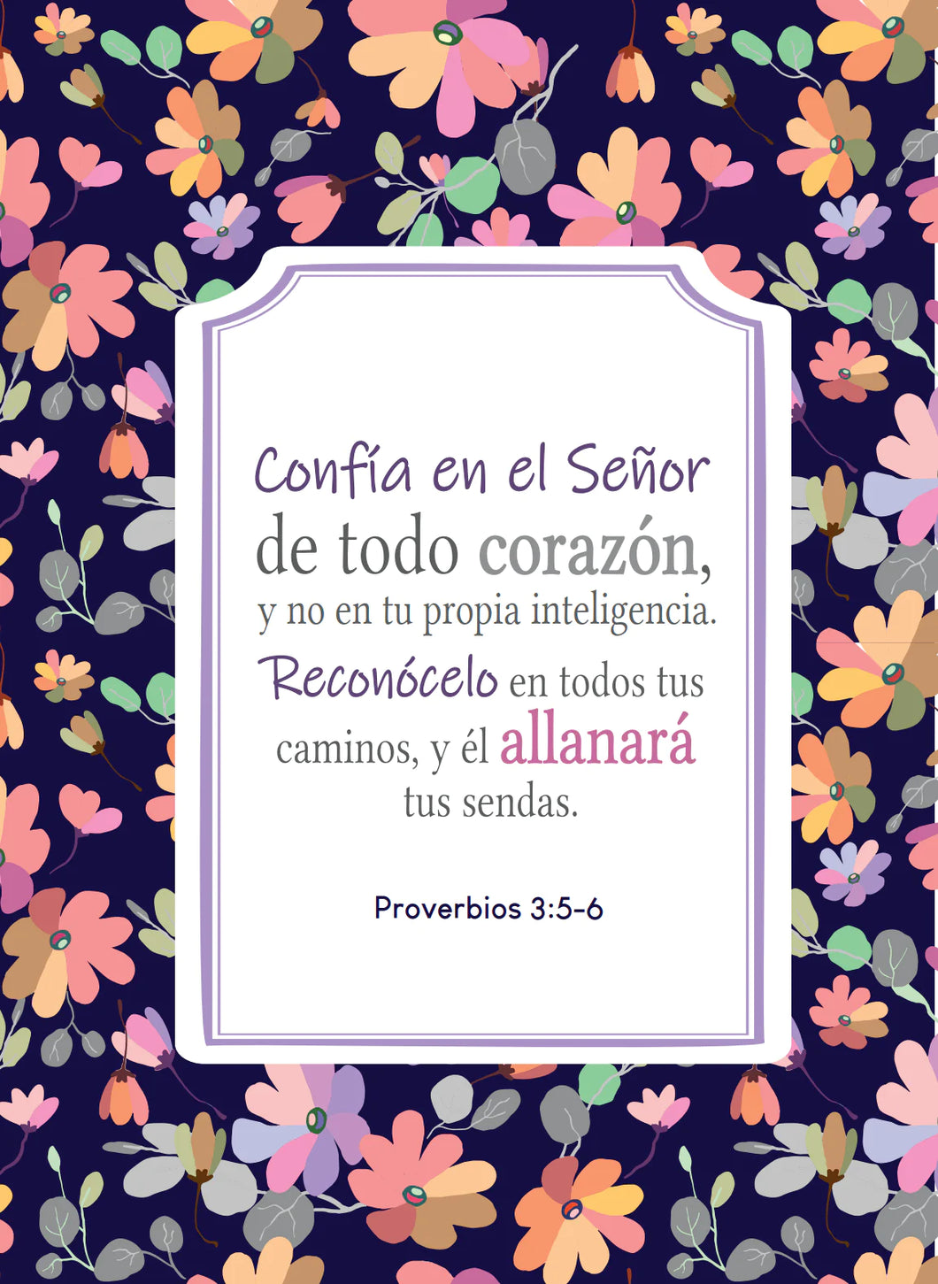 Diario y cuaderno de Notas - Confía en el Señor – Proverbios 3:5-6