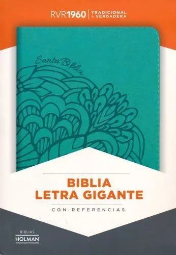 Biblia RVR 1960 Letra Gigante Símil Piel Aqua