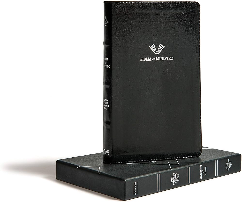 Biblia RVR 1960 del Ministro Negro Piel Fabricada