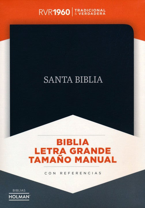 Biblia RVR60 - Letra Grande - Tamaño Manual - Piel Fabricada Negro