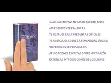 Cargar y reproducir el video en el visor de la galería, RVR60 - Biblia de Estudio para Mujeres - Vino Tinto/Fucsia - Símil Piel
