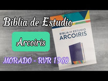 Cargar y reproducir el video en el visor de la galería, Biblia RVR60 - De Estudio Arcoiris - Morado
