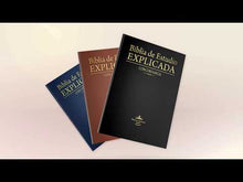 Cargar y reproducir el video en el visor de la galería, Biblia de Estudio - RVR60 - Explicada - con Índice - Símil Piel - Marrón
