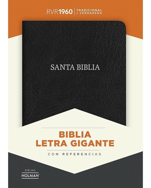 Biblia RVR60 - Letra Gigante - Piel Fabricada Negro - Con Índice