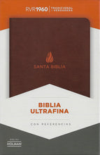 Cargar imagen en el visor de la galería, Biblia RVR60 Ultrafina - Piel Fabricada Marrón
