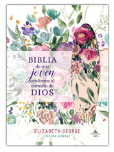 Cargar imagen en el visor de la galería, Biblia RVR60 - de Una Joven Conforme al Corazón de Dios - Duotono Lujo Floral- Elizabeth George - Novedad
