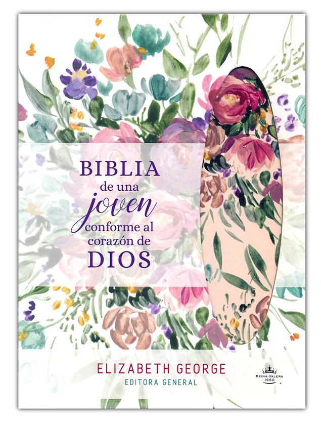 Biblia RVR60 - de Una Joven Conforme al Corazón de Dios - Duotono Lujo Floral- Elizabeth George - Novedad