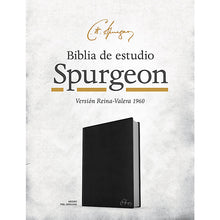 Cargar imagen en el visor de la galería, Biblia RVR60 - de Estudio Spurgeon - Piel Genuina Negro
