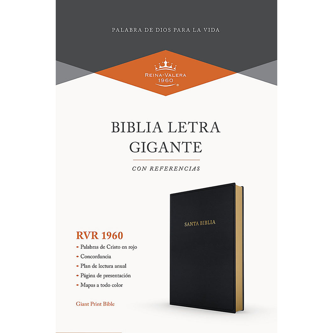 Biblia RVR60 de Letra Gigante - Negro Imitación Piel