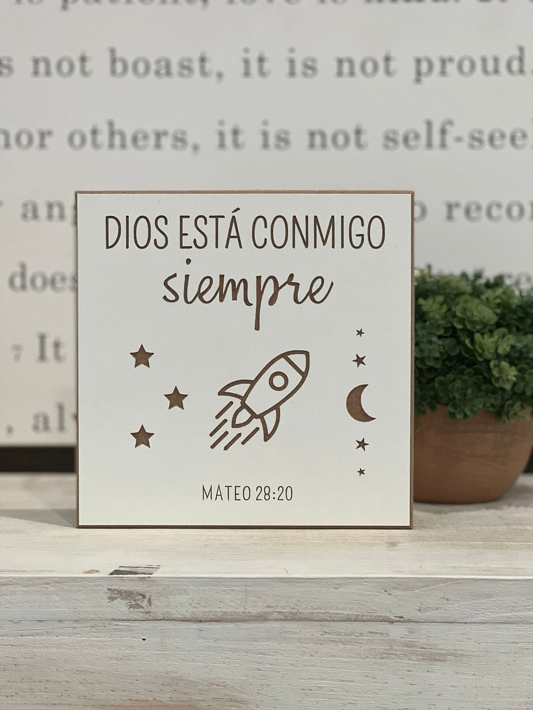 Cuadro - Dios Está Conmigo - Mateo 28:20