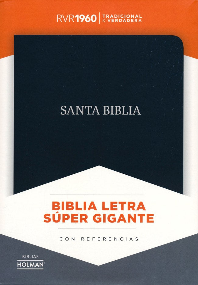 Biblia RVR60 - Letra Súper Gigante - con Referencias - Piel Fabricada Negro
