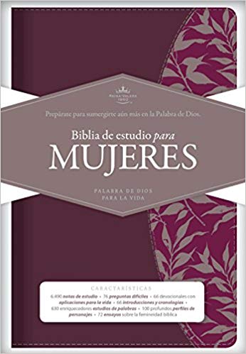 RVR60 - Biblia de Estudio para Mujeres - Vino Tinto/Fucsia - Símil Piel