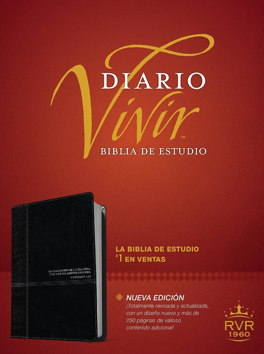 Biblia RVR60 - de Estudio Del Diario Vivir - Sentipiel Negro
