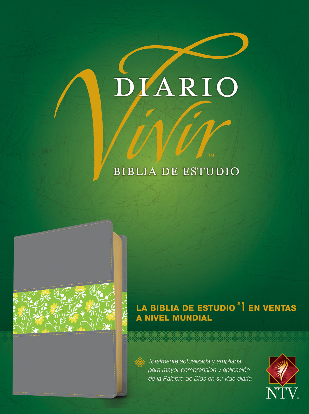 Biblia NTV - de Estudio del Diario Vivir - SentiPiel Gris/Verde