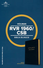 Cargar imagen en el visor de la galería, Biblia Bilingüe RVR60/CSB - Símil Piel Negro
