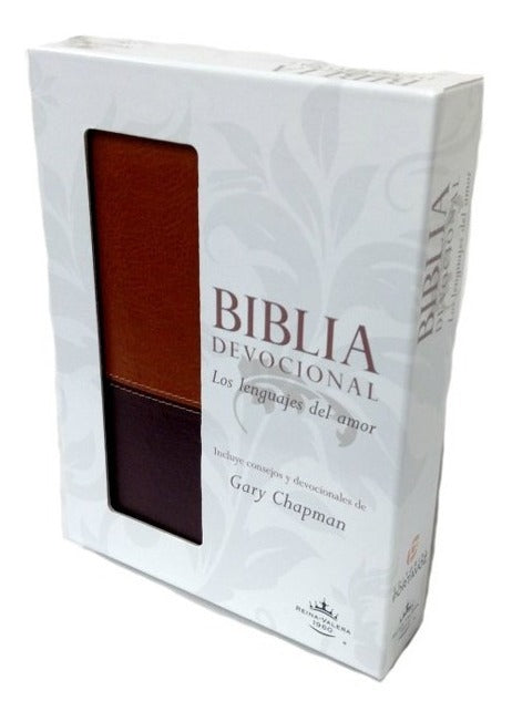 Biblia RVR60 - Devocional - Los Lenguajes del Amor - Duotono Café - Gary Chapman